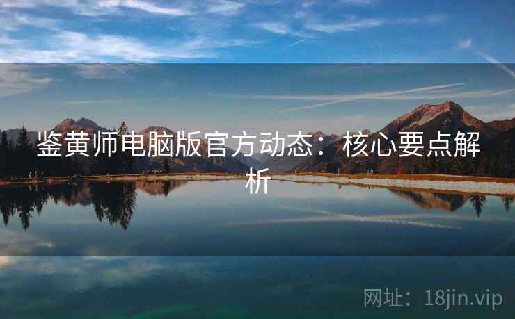 鉴黄师电脑版官方动态:核心要点解析